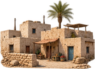 Dorf in der Steppe